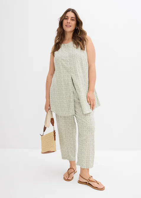 Lang bluse i myk viskose, bonprix