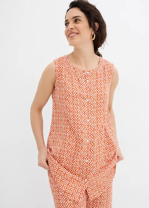 Lang bluse i myk viskose, bonprix