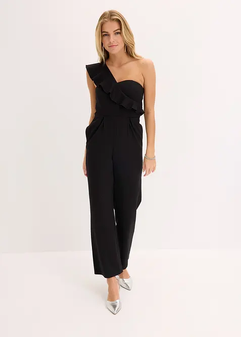 One shoulder jumpsuit av lett viskose, bonprix