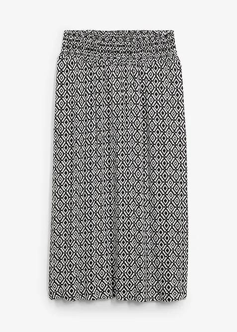 Maxiskjørt av krinklet viskose, bonprix