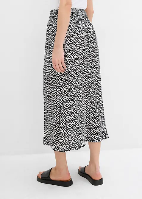 Maxiskjørt av krinklet viskose, bonprix