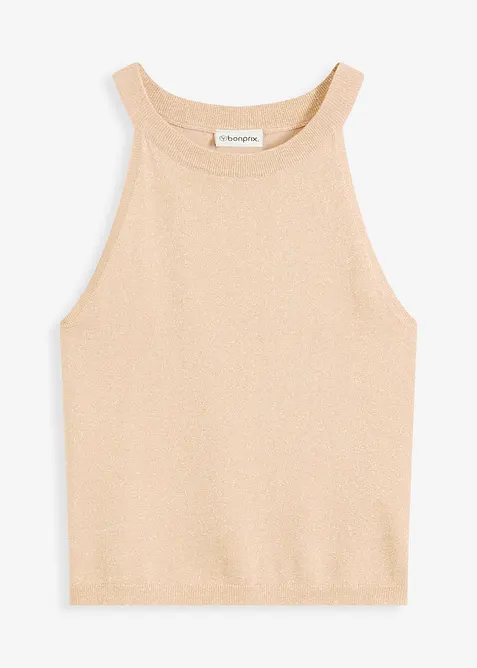 Strikket topp med metallgarn, bonprix