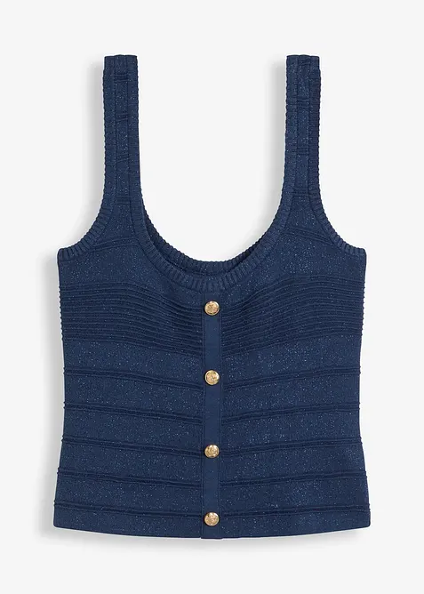 Strikket topp med metallic effekt, bonprix