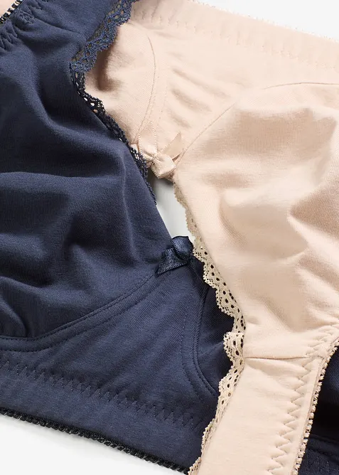 Minimizer-T-skjorte-BH uten spiler med økologisk bomull (2-pack), bonprix