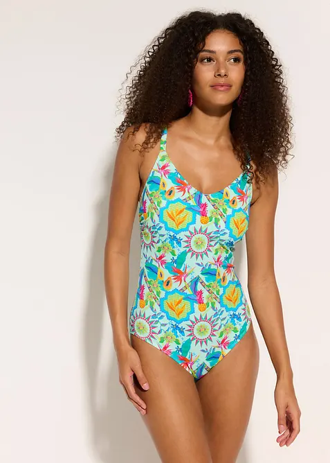 Badedrakt med V-hals, bonprix