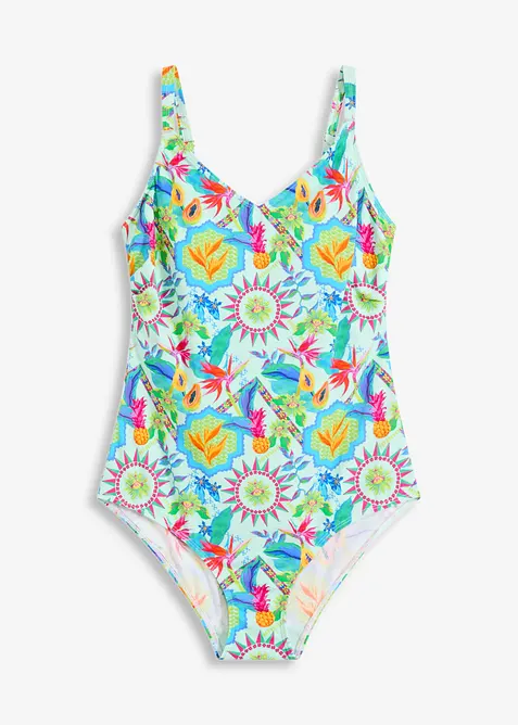 Badedrakt med V-hals, bonprix