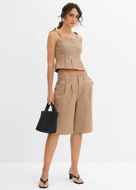 Stroppetopp i elastisk bomullsmiks, bonprix