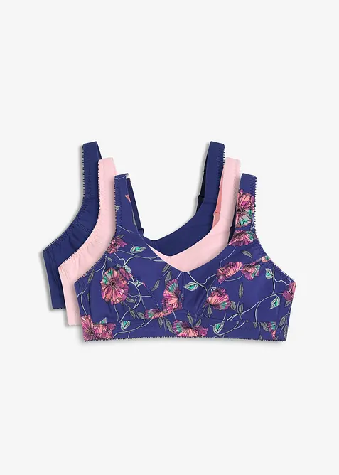 BH uten spiler med økologisk bomull (3-pack), bonprix