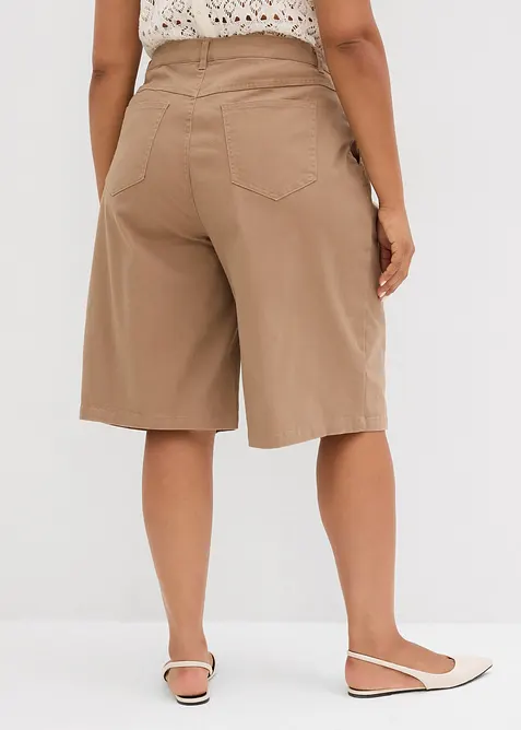 Lange bermuda av elastisk bomullsmiks, bonprix