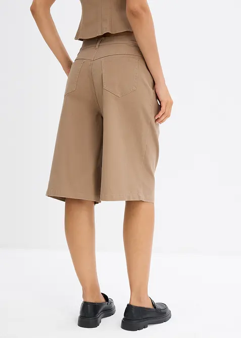 Lange bermuda av elastisk bomullsmiks, bonprix