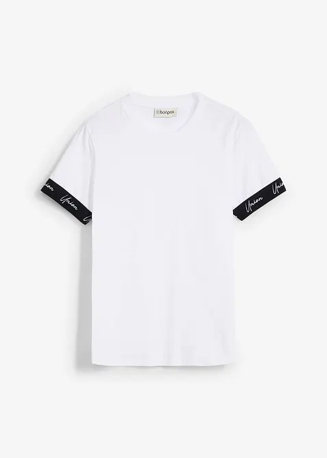 T-skjorte i ren økologisk bomull, Slim Fit, bonprix