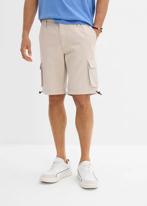 Cargo-bermudashorts med stretchlinning, Regular Fit, bonprix