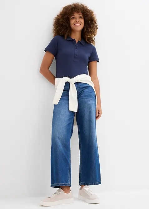 Piké-poloskjorte i 100% økologisk bomull, bonprix