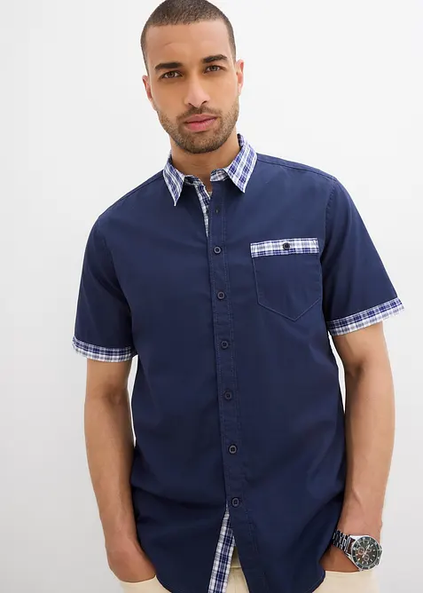 Kortermet skjorte i 100% bomull, bonprix