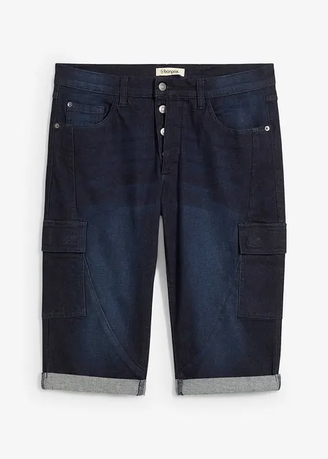 Cargo-bermudashorts i denim med stretch, Regular Fit, bonprix