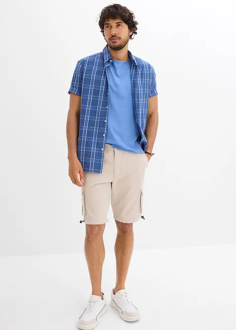 Cargo-bermudashorts med stretchlinning, Regular Fit, bonprix