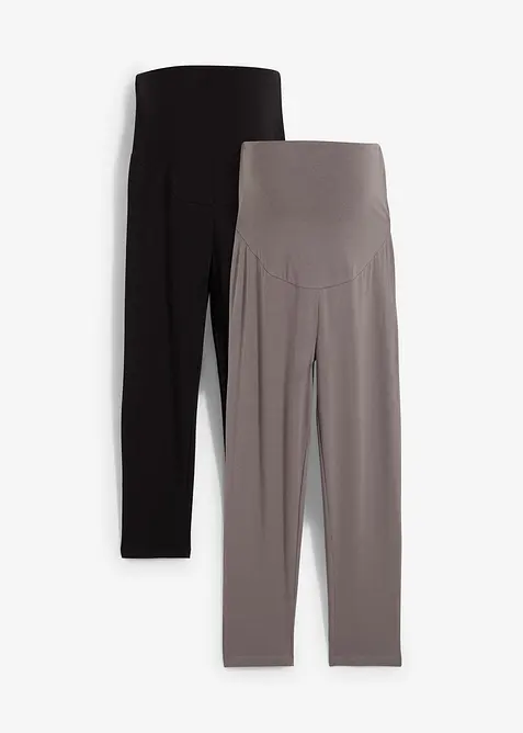 Mammaleggings i capri-lengde (2-pack), bonprix