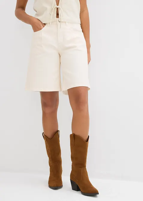 Bermudashorts i denim Mid Waist, bonprix