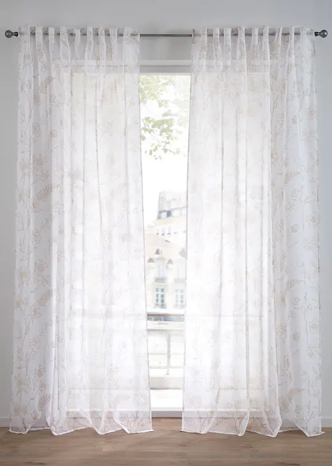 Gardin med resirkulert polyester (1-pack), bonprix