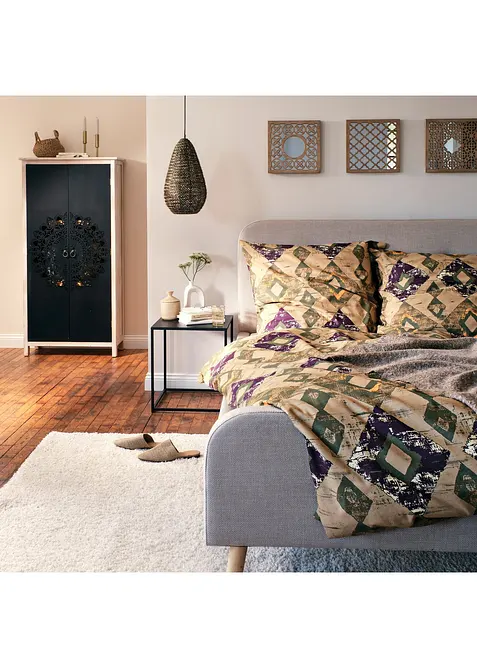 Sengesett med folklore trykk, bonprix