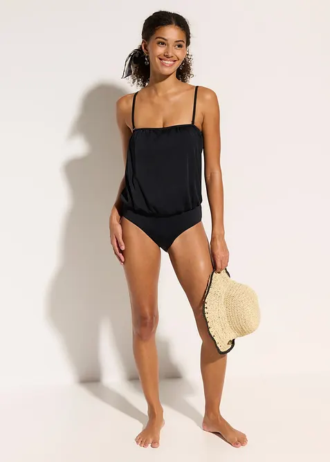 Bandeau-badedrakt med avtagbare skulderbånd, bonprix
