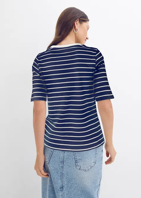 T-skjorte i formstabil, 100% økologisk bomull, bonprix