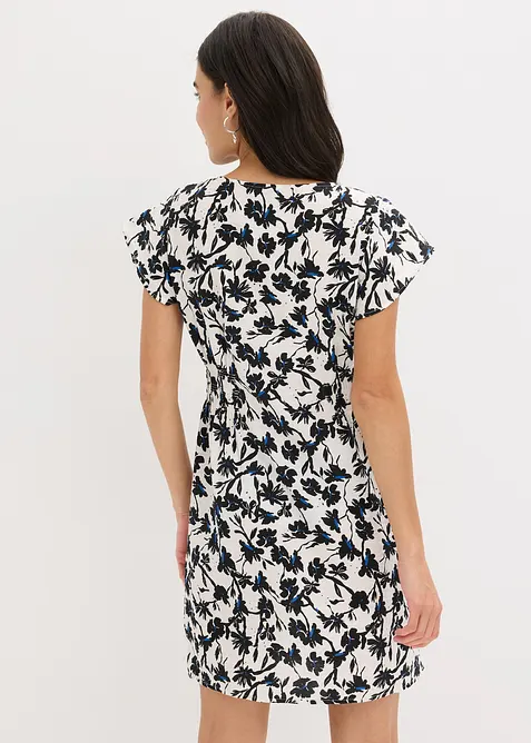 Kjole i strukturmateriale med vingeermer, bonprix