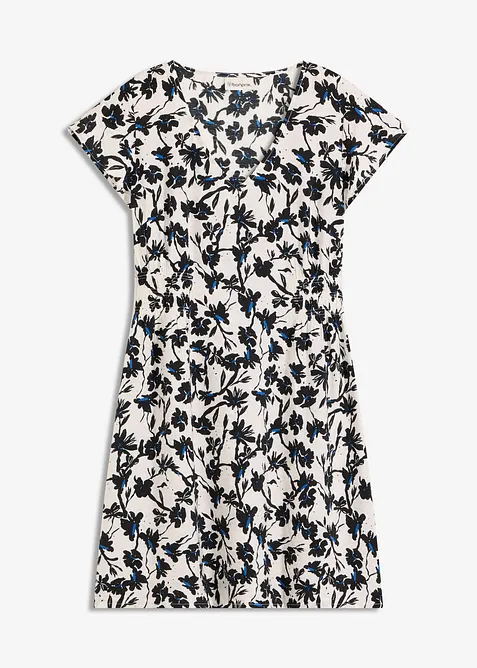 Kjole i strukturmateriale med vingeermer, bonprix