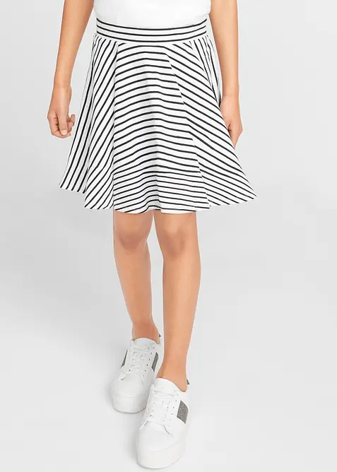 Jerseyskjørt til jente av 100% økologisk bomull (2-pack), bonprix