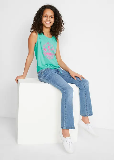 Topp i økologisk bomull (2-pack), bonprix