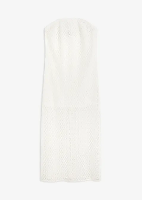 Off shoulder-kjole med blonder, bonprix