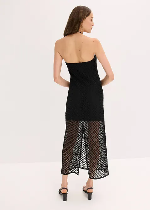 Off shoulder-kjole med blonder, bonprix