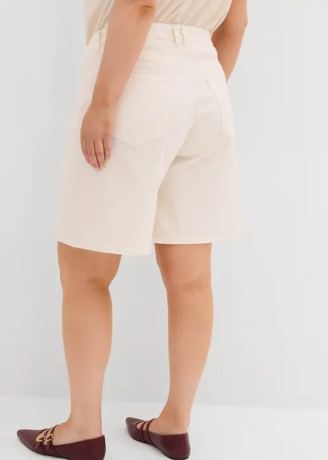 Bermudashorts i denim Mid Waist, bonprix