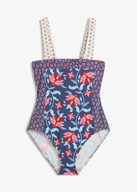 Bandeau-badedrakt med brede stropper, bonprix