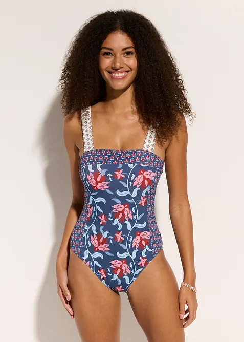 Bandeau-badedrakt med brede stropper, bonprix