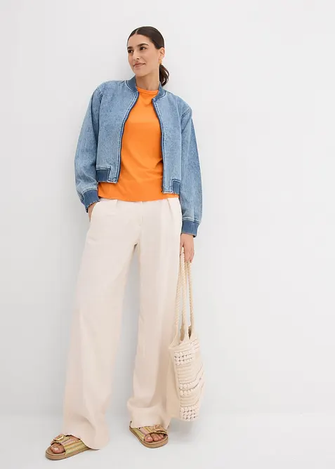 T-skjorte i lett viskose, bonprix