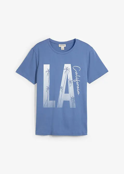 T-skjorte i økologisk bomull, Slim Fit, bonprix