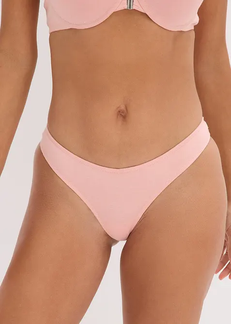 V-stringtruse med behagelig bomull (2-pack), bonprix