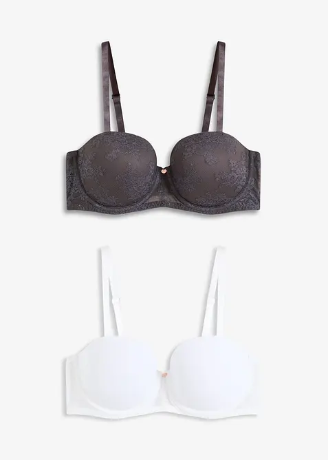 Balconette-BH med nydelige blonder (2-pack), bonprix
