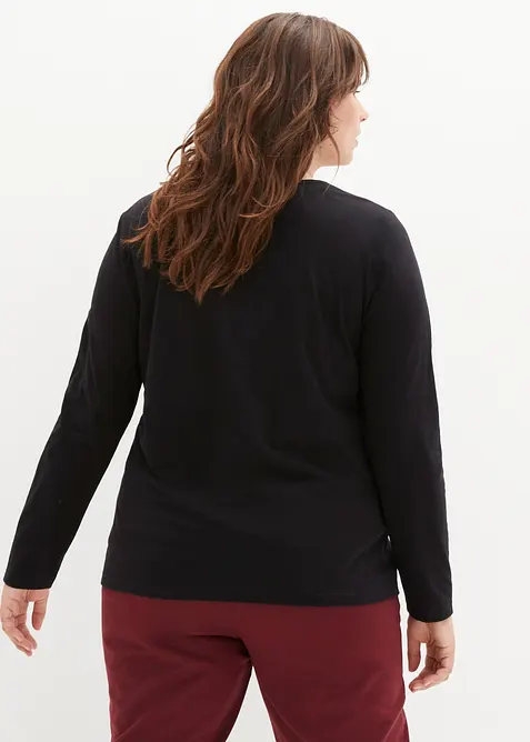 Langermet topp (2-pack), bonprix