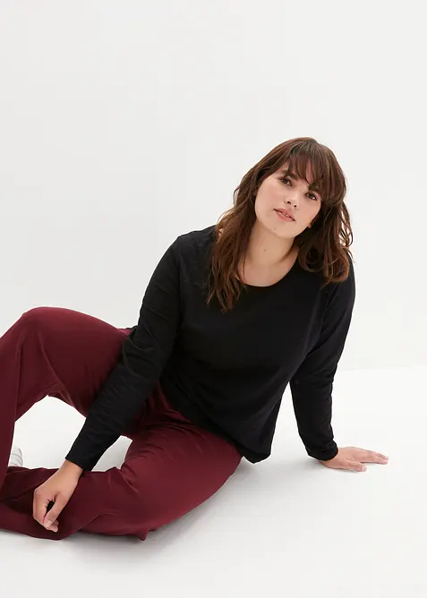 Langermet topp (2-pack), bonprix