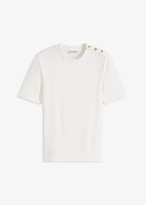 Ribbestrikket topp i myk viskosemiks, bonprix