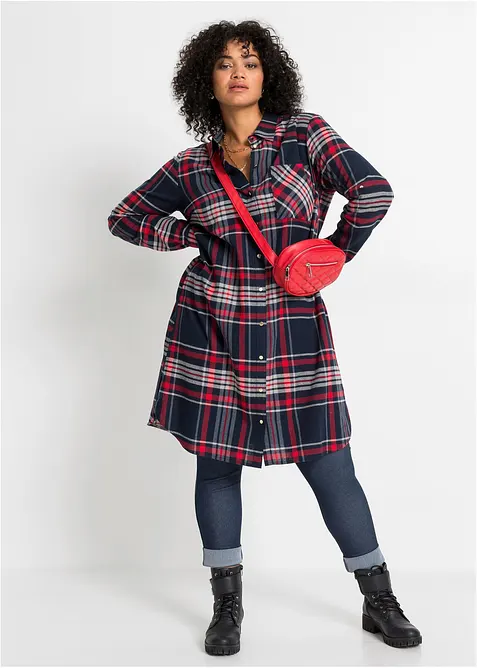 Skjortekjole i 100% bomull, bonprix