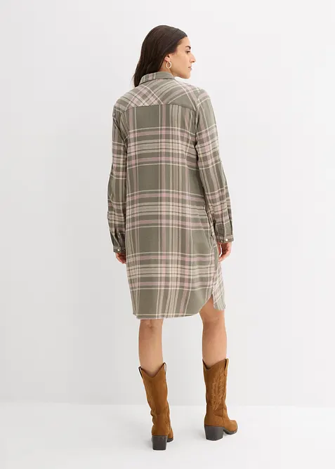 Skjortekjole i 100% bomull, bonprix