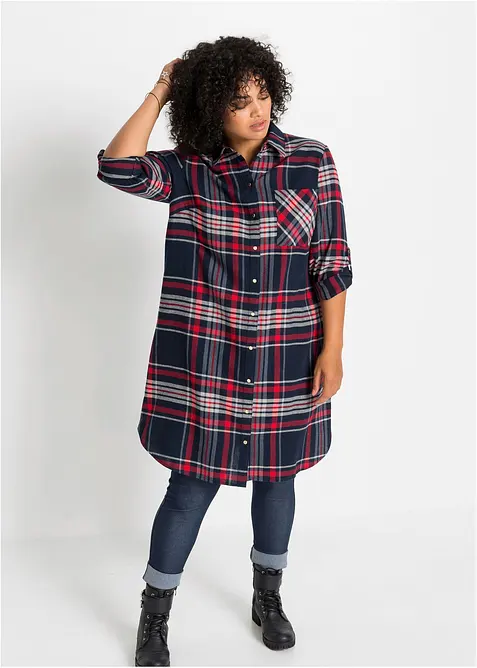 Skjortekjole i 100% bomull, bonprix