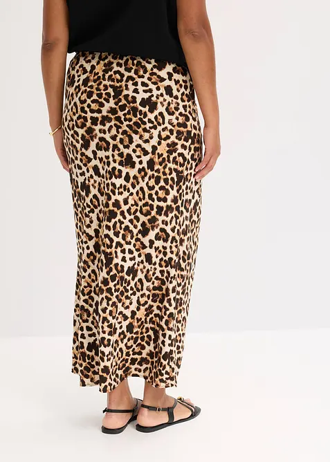 Midiskjørt av fint fallende viskose, bonprix