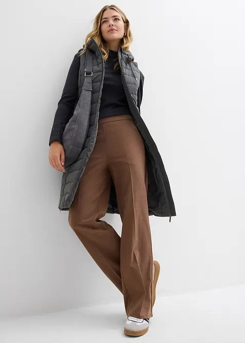 Lang, vattert vest, bonprix