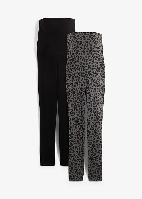 Mammaleggings i økologisk bomull (2-pack), bonprix