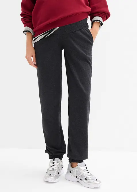 Mamma-joggebukse i myk bomullsmiks  med komfortlinning, bonprix