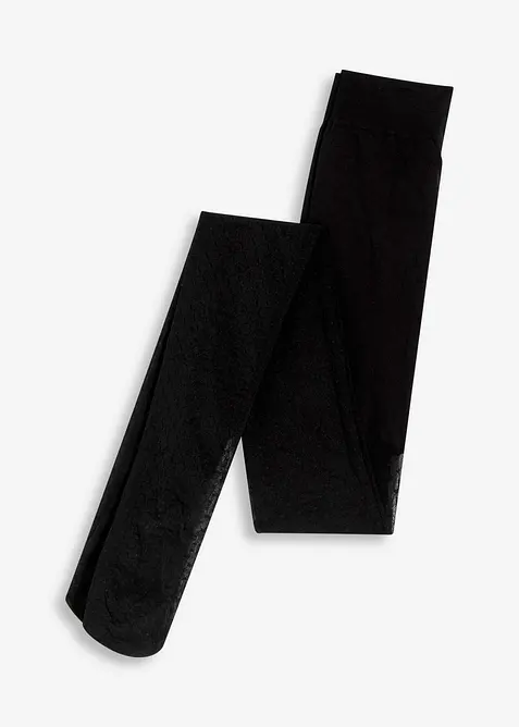 Strømpebukse med prikkete nettingmønster, 30 den, bonprix